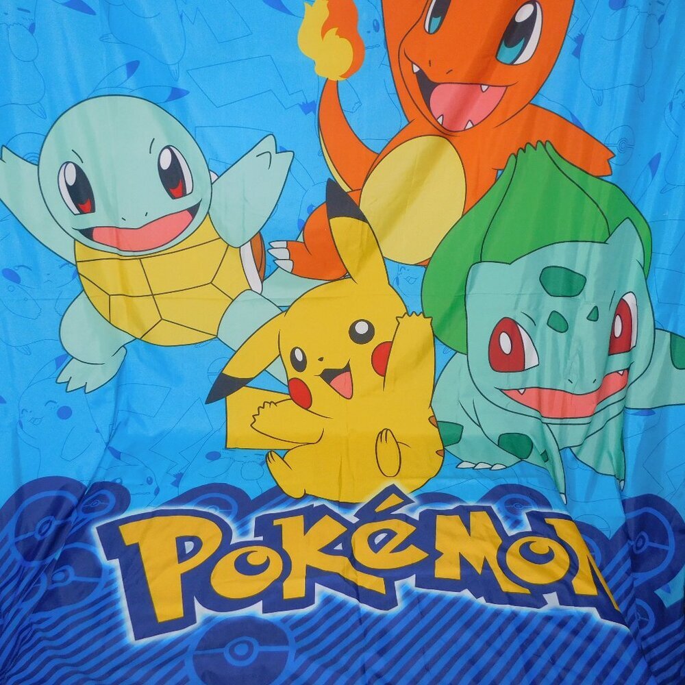 2017 Pokemon Kids Decorative Microfiber Fabric Shower Curtain 72 x 72